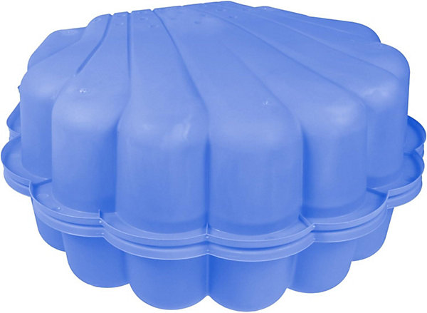 Bac à Sable Bleu en Forme de Coquillage 2 Pièces Avec Couvercle 87cm
