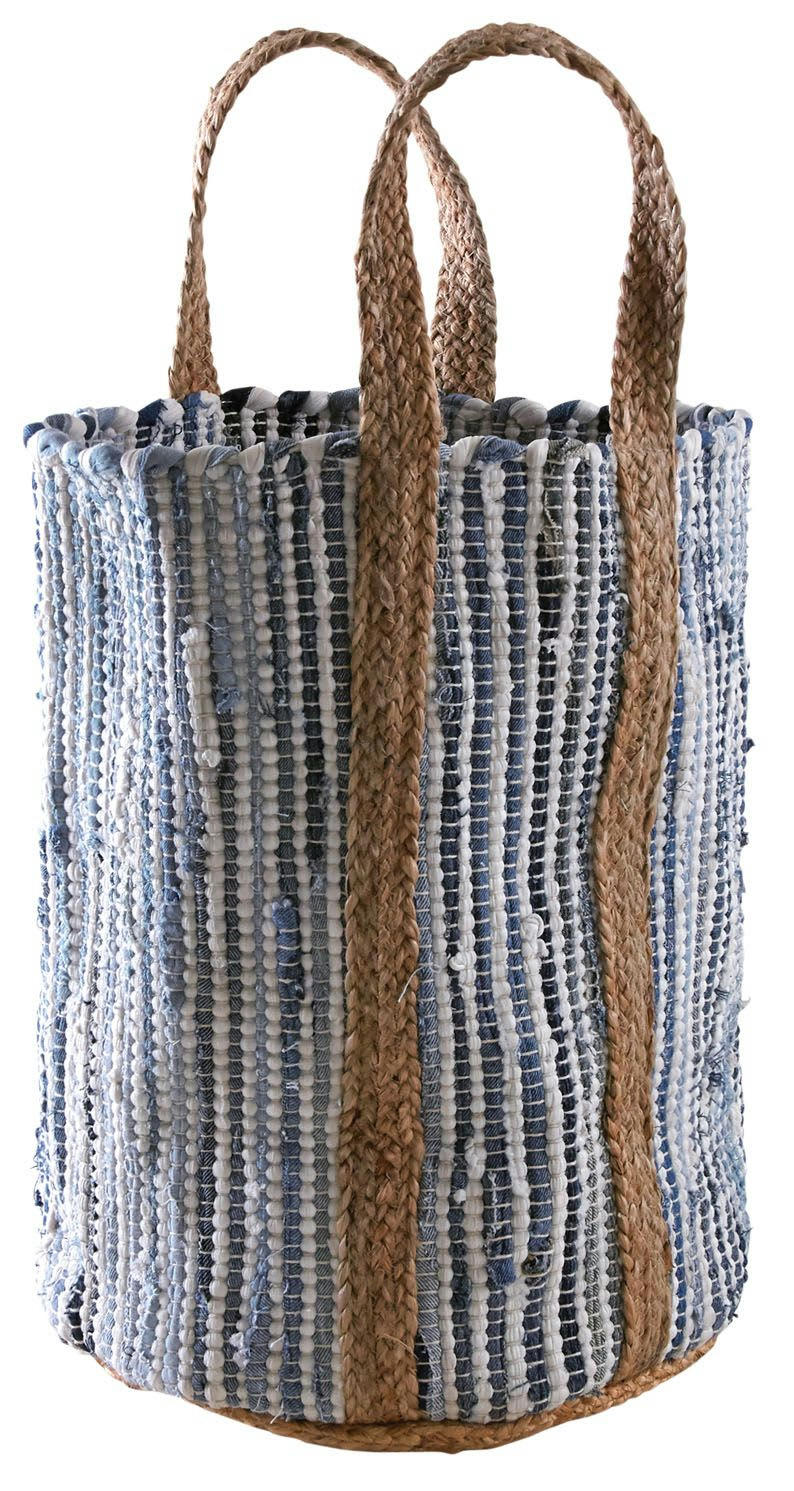 - Corbeille en jute et jean