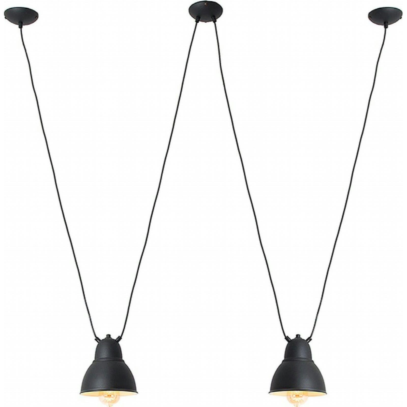 COBEN - Suspension Acier Noir 18x18x18 cm