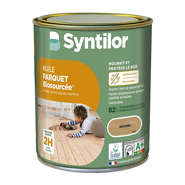 Huile parquet Syntilor Biosourcée effet naturel 1L