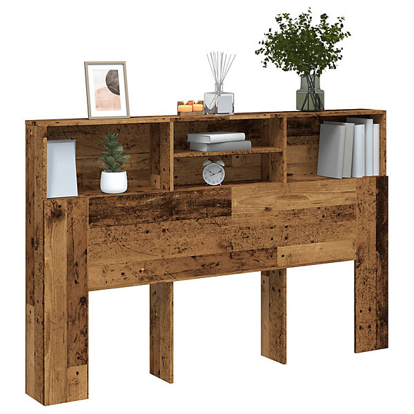 Armoire de tête de lit vieux bois 160x19x103,5 cm vidaXL