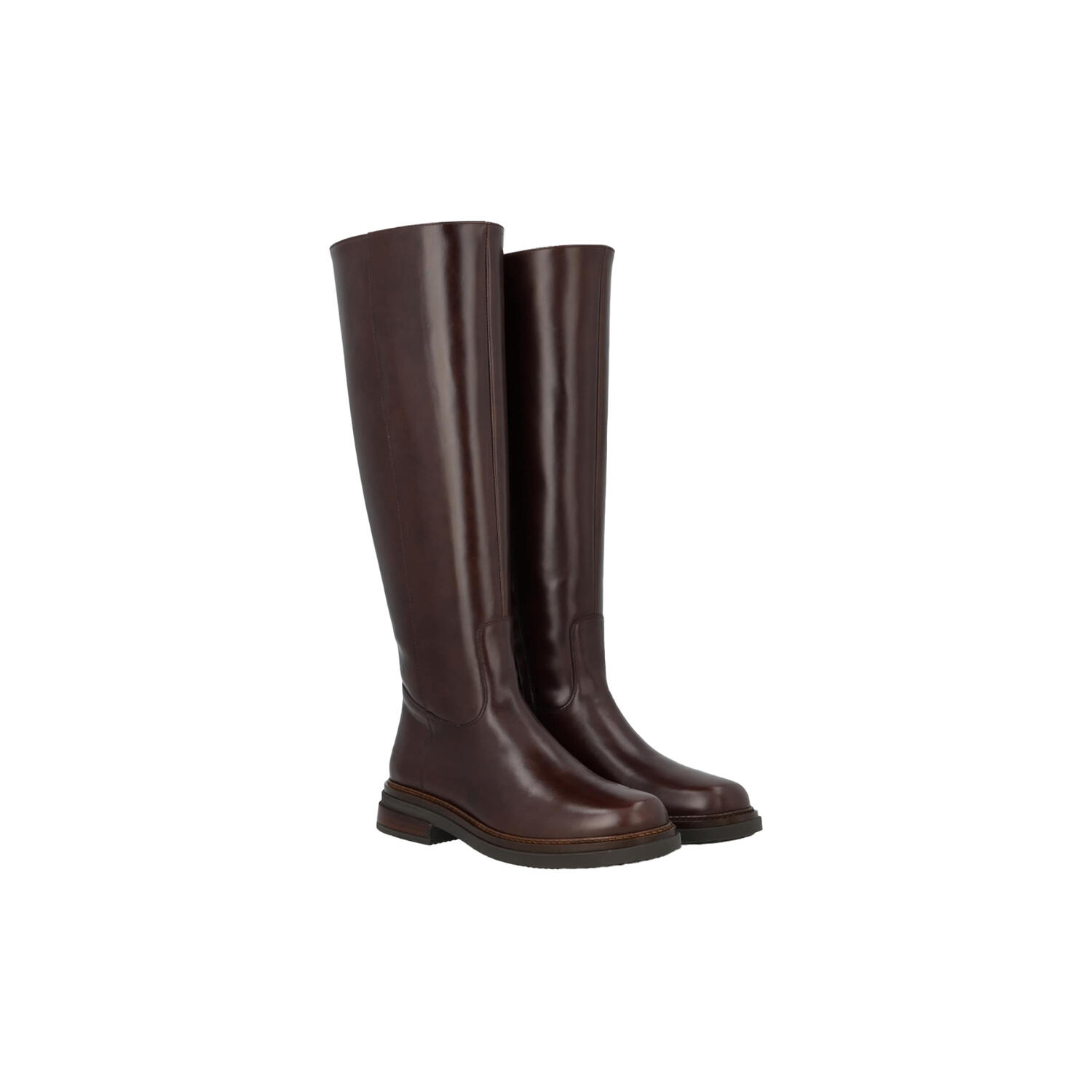 Long shafted boot, dark brown/dark brown