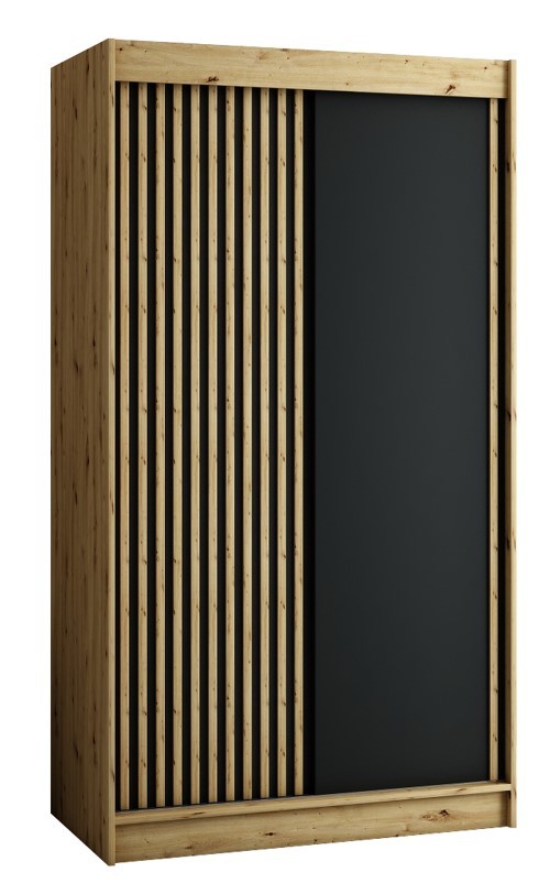 Szafa przesuwna Garderoba Lamelo 120 artisan   czarny