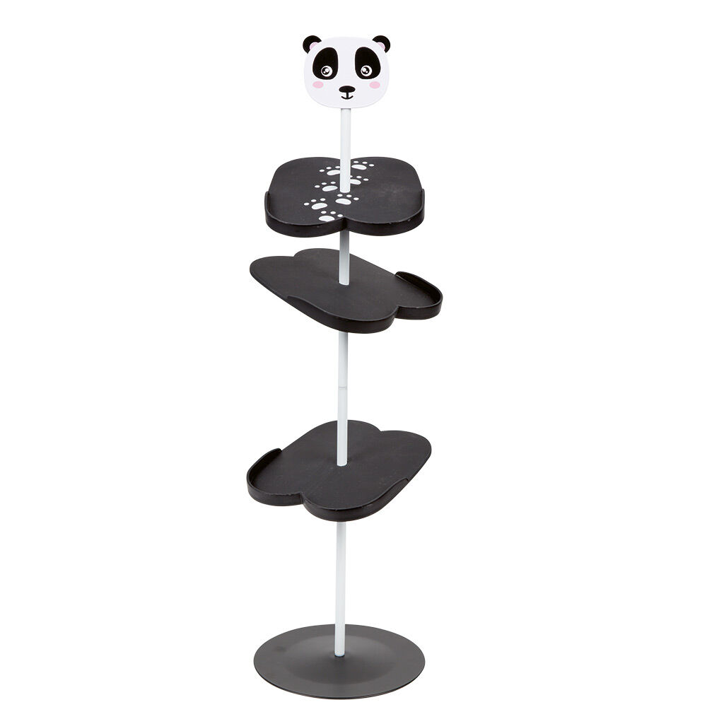 Range chaussure panda 3 paires 3 niveaux noir et blanc