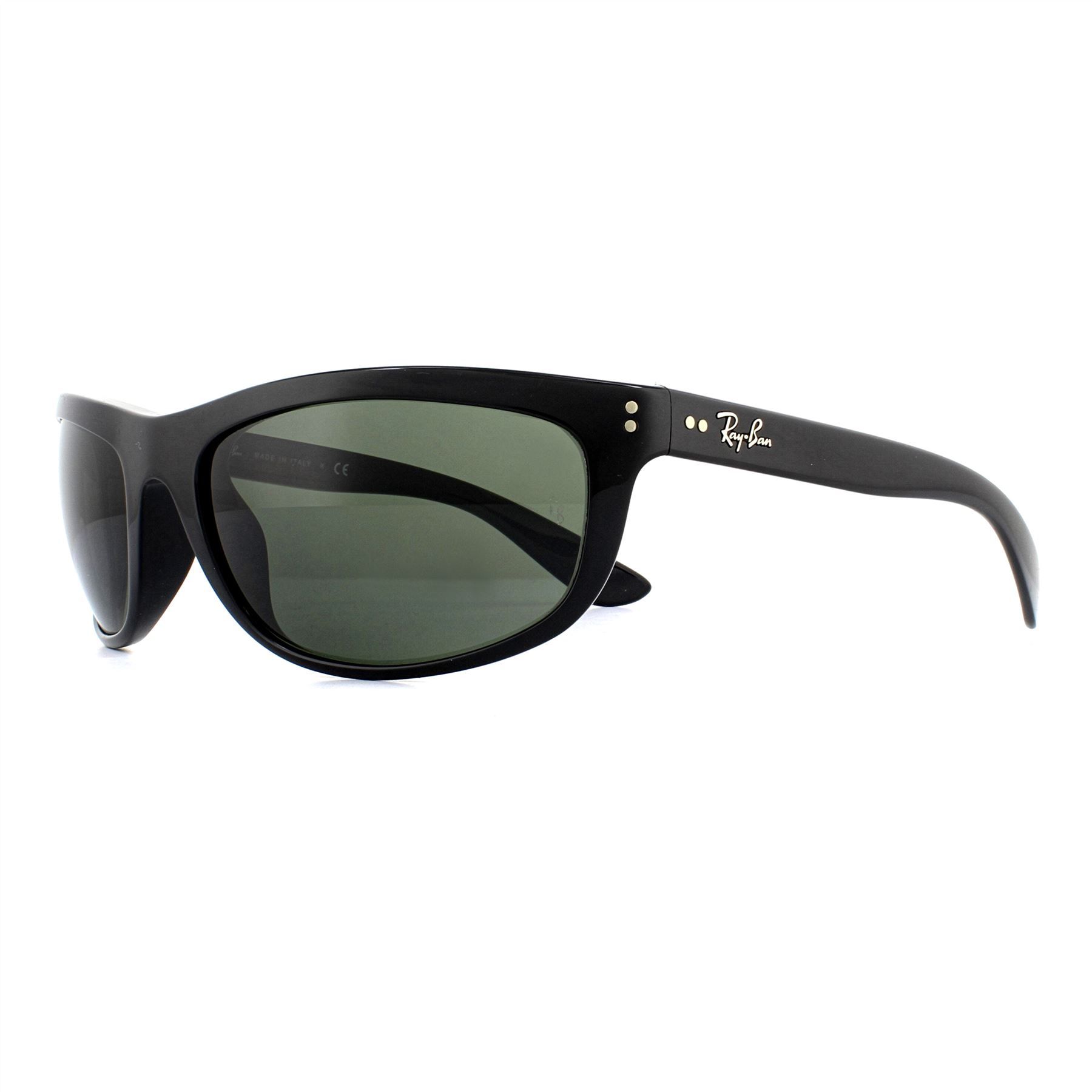 Ray-Ban Wrap Black Green Balorama 4089 Sunglasses