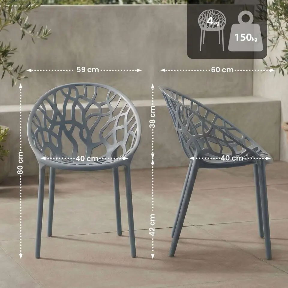 CLP Tuinstoel Hope Kunststof - grijs