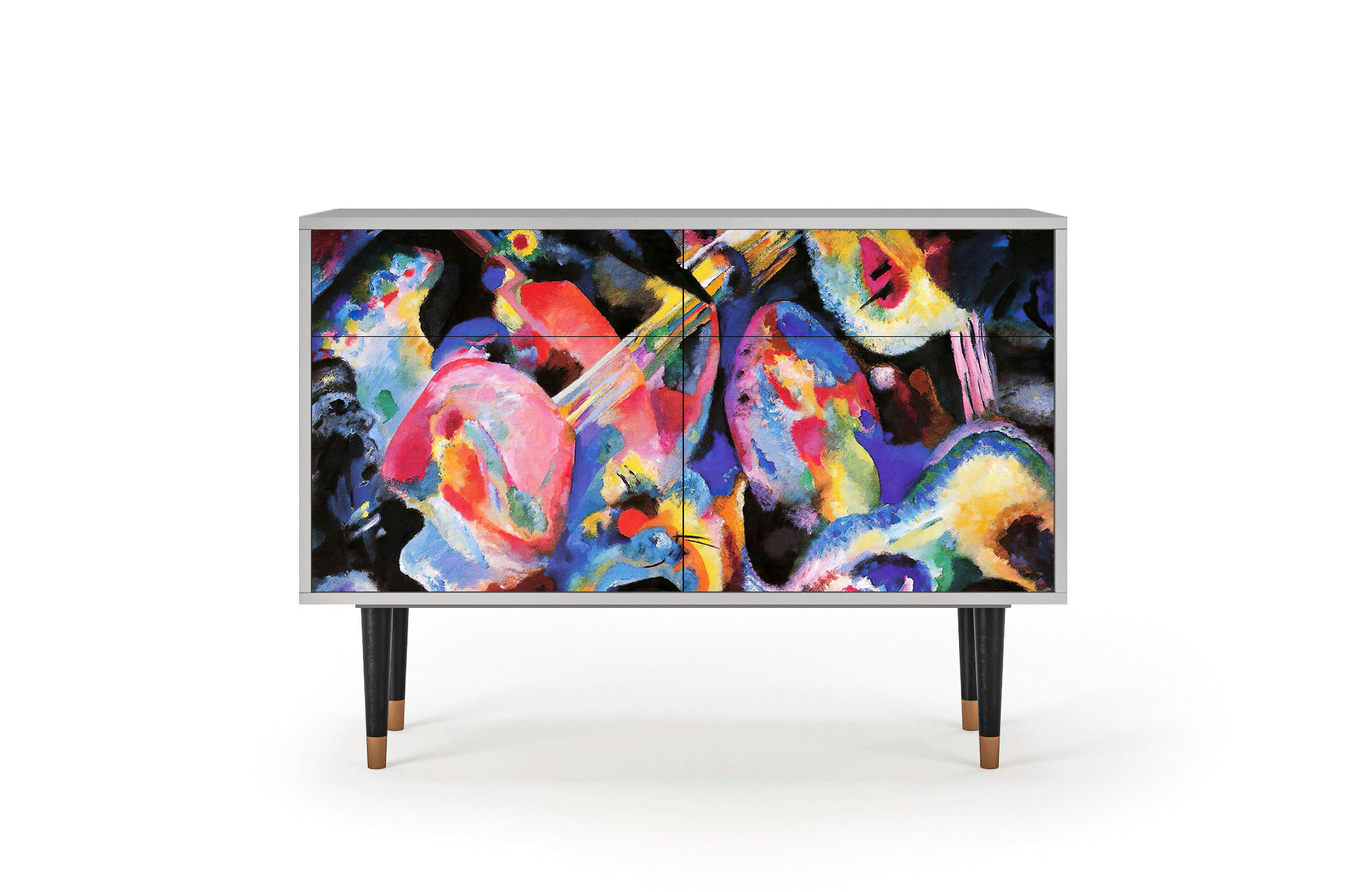KANDINSKY - Buffet  multicolore 2 tiroirs et 2 portes L 115 cm