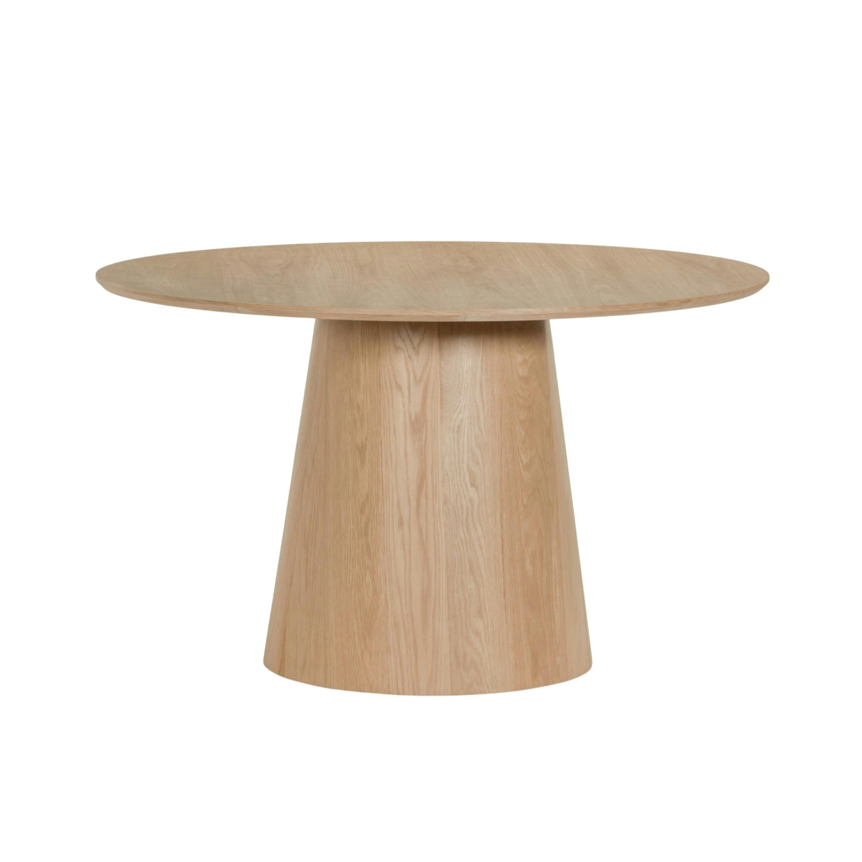 Table à manger ronde en chêne clair Ø130 cm LOREN