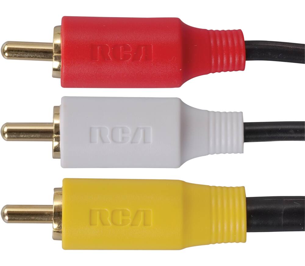 RCA Audio Video Cable, Black 6-ft