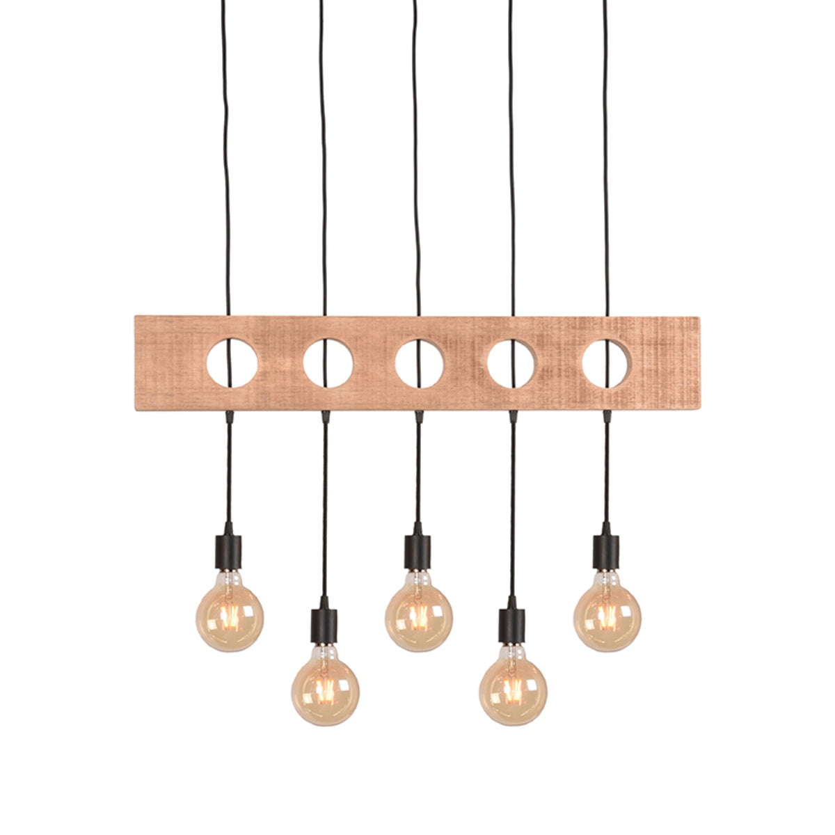 LABEL51 Hanglamp Timber - Naturel Mangohout - 90x8x145cm