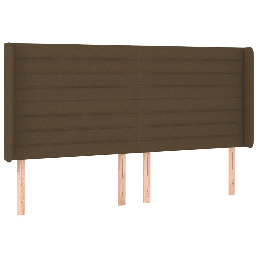 VidaXL wezgłowie Brąz 183 x 16 x 118/128 cm Tkanina