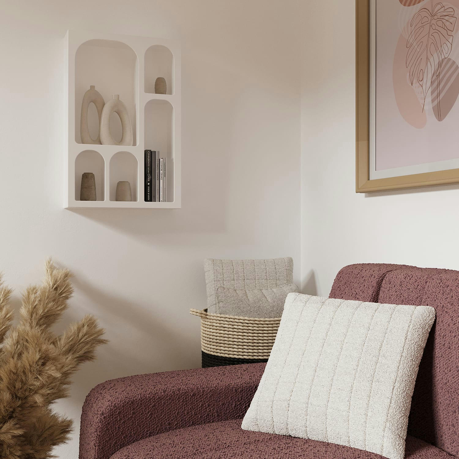 ISTANBUL - Coussin fourrure blanc