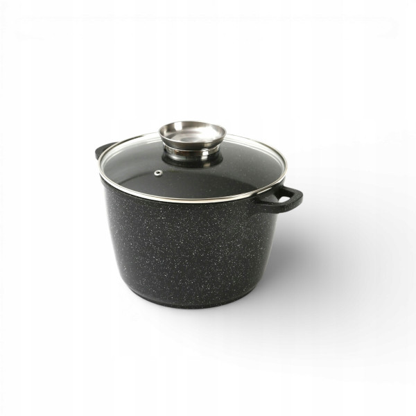 Duży Garnek Marmurkowy 4L z Pokrywką i Systemem Aroma Knob 20cm