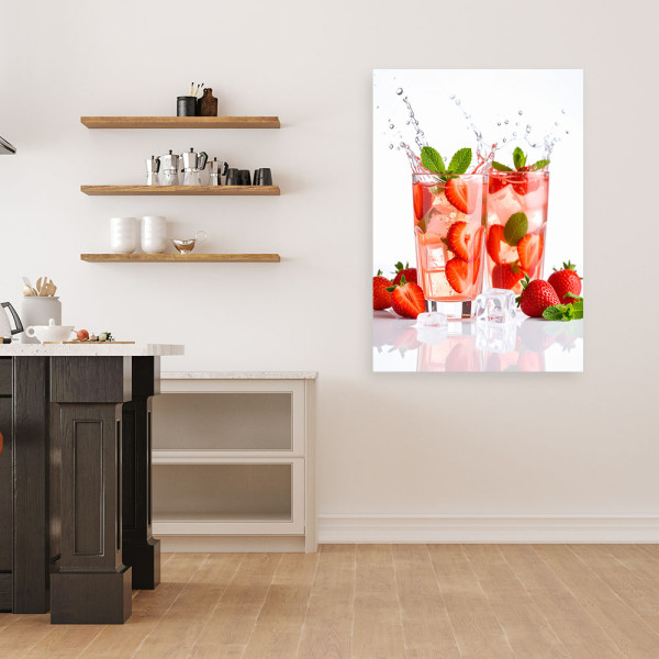 Obraz do kuchni jadalni, Koktajl truskawkowy 20x30