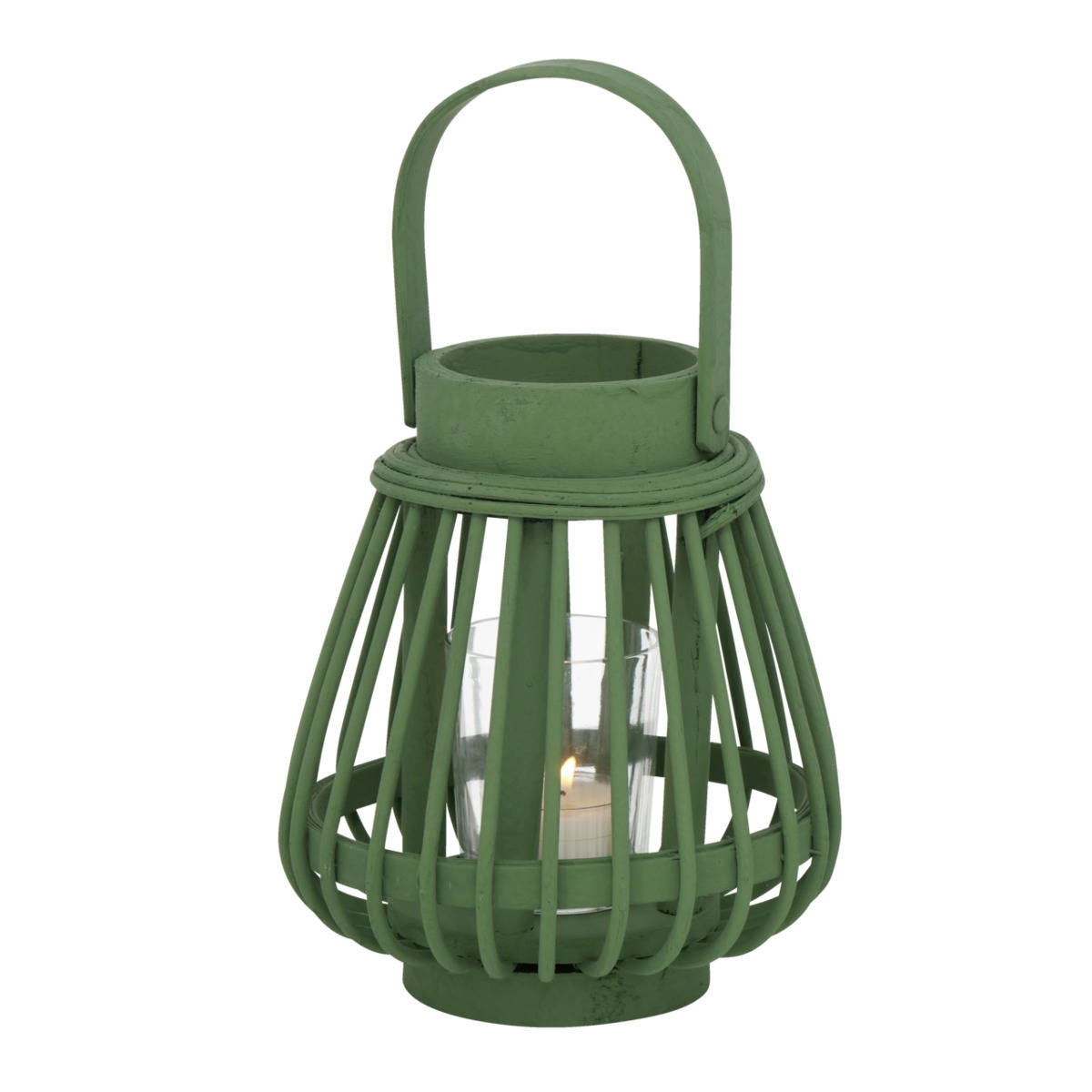 Bambusowy lampion Ilvie, 16 cm, tealight