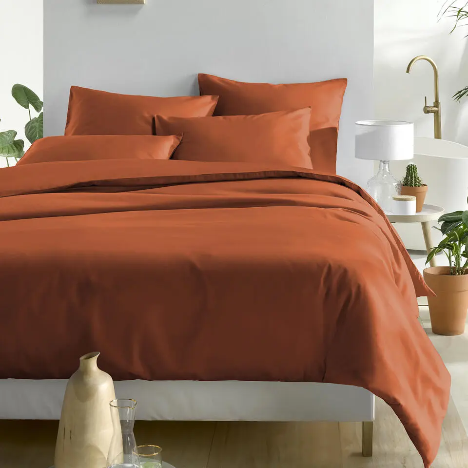 De Witte Lietaer Dekbedovertrek Katoen Satijn Olivia - 240 x 220 cm - Bruin