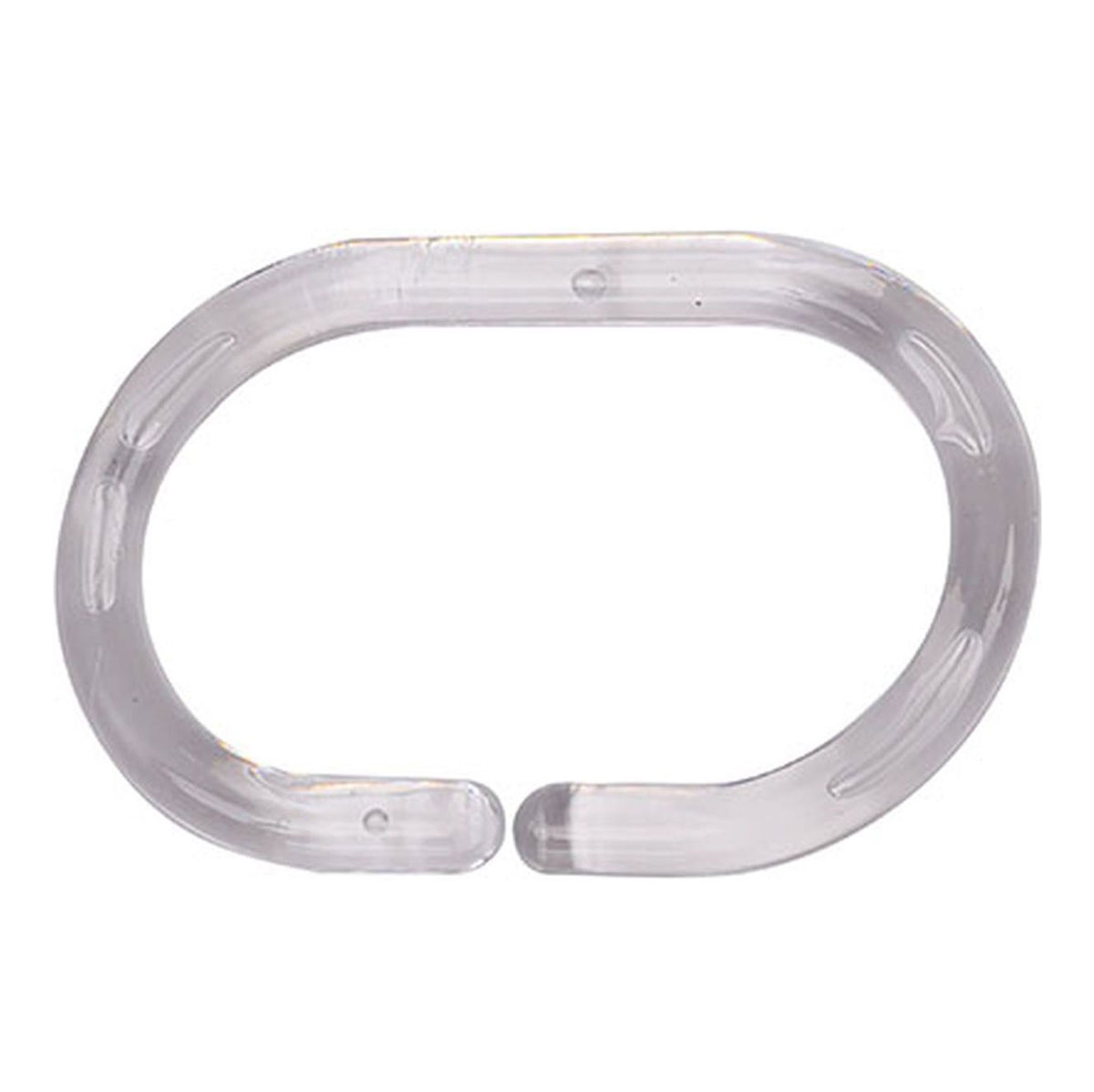 Conjunto de 12 argolas transparentes para duche