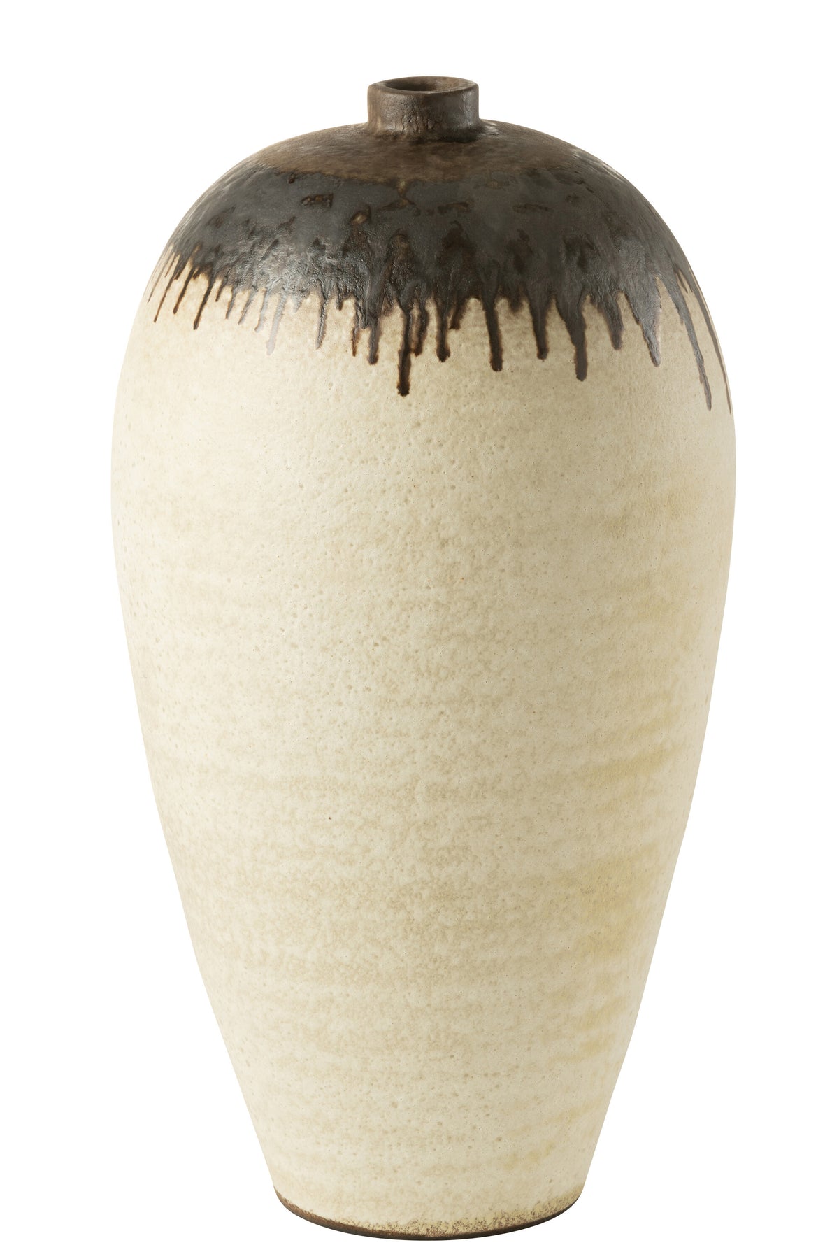 J-Line vaas Lombok - keramiek - beige/bruin - large - 72 cm hoog