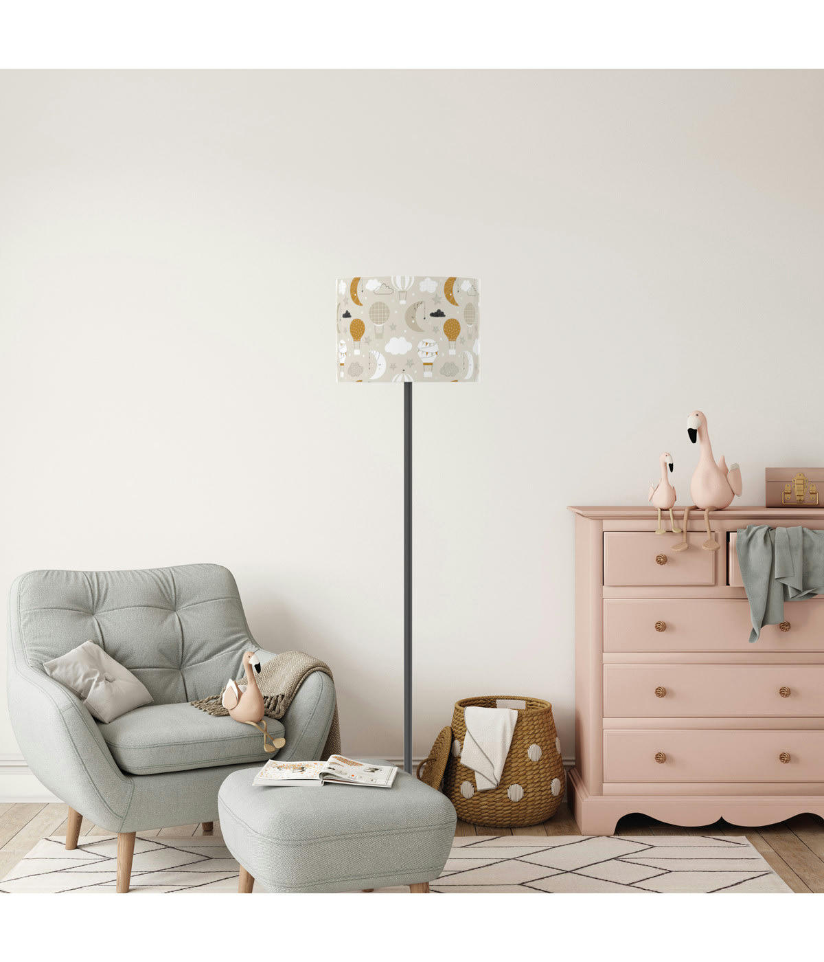 UNIVERS ENFANT - Lampadaire Lune D: 40 x H: 165