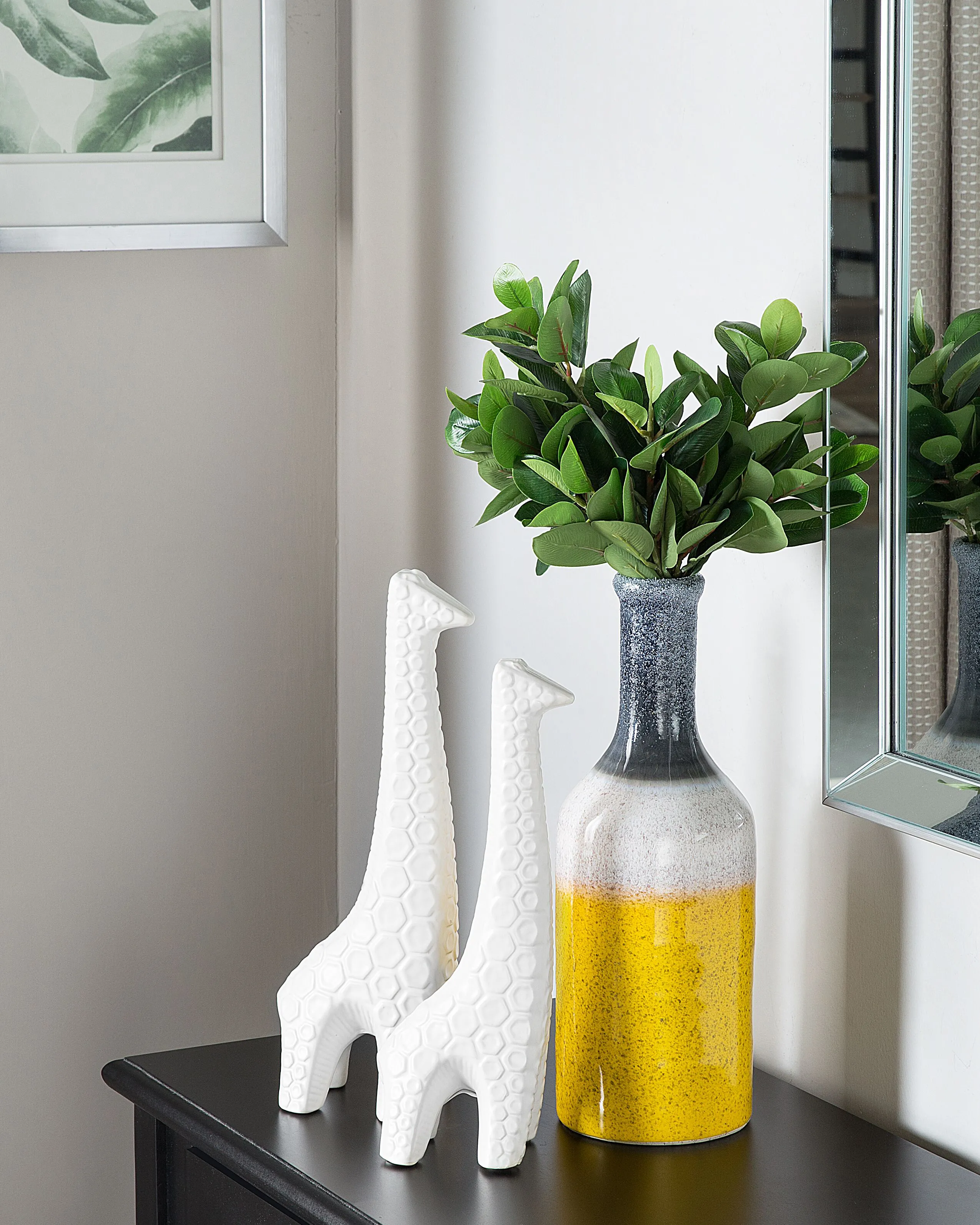 Decorative Vase LARNACA Stoneware 36 cm Multicolour