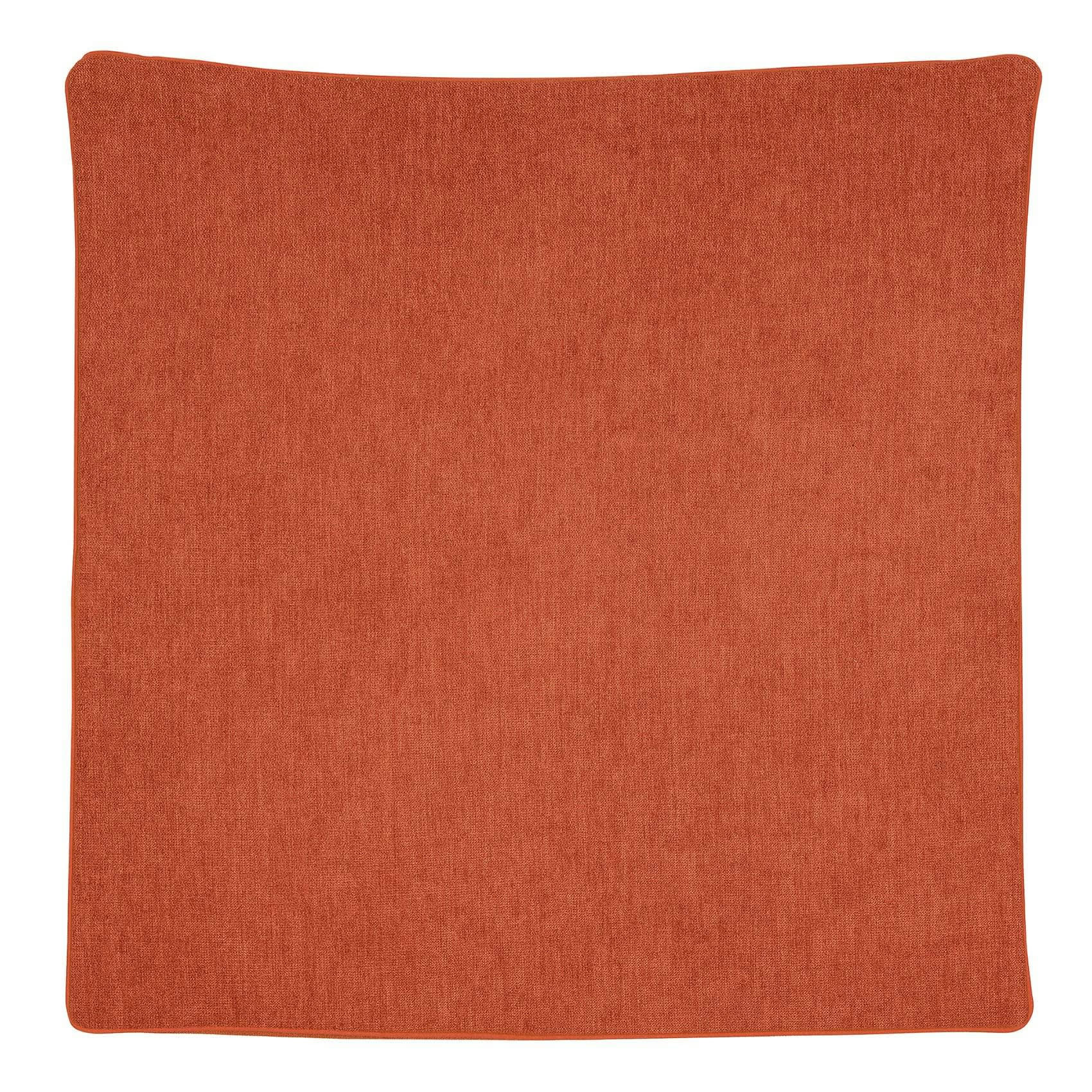 ALASKA - Housse de coussin passepoilée  - effet velours terracotta 60x60 cm