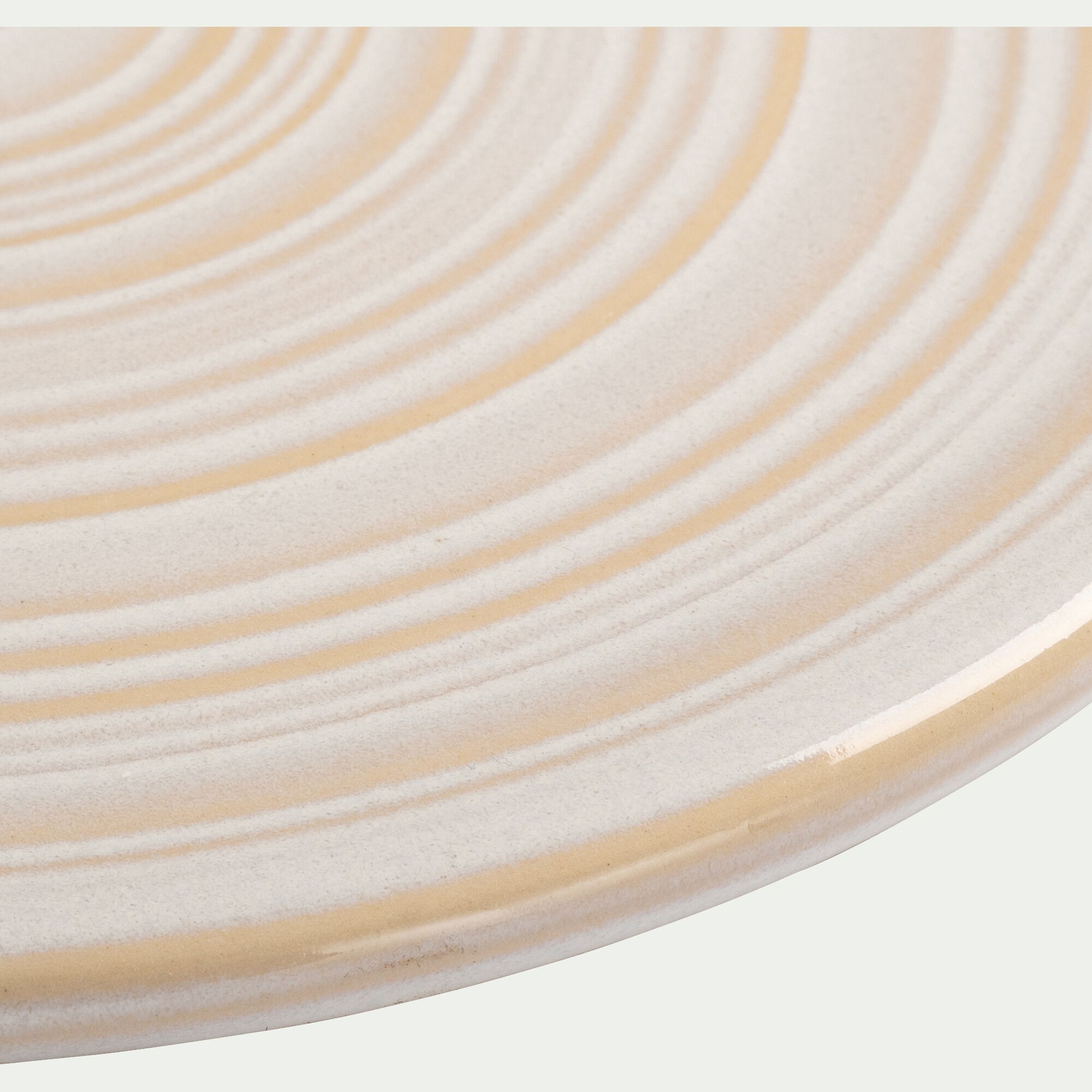 SPIRAL - Dessous de plat en grès D21cm - blanc