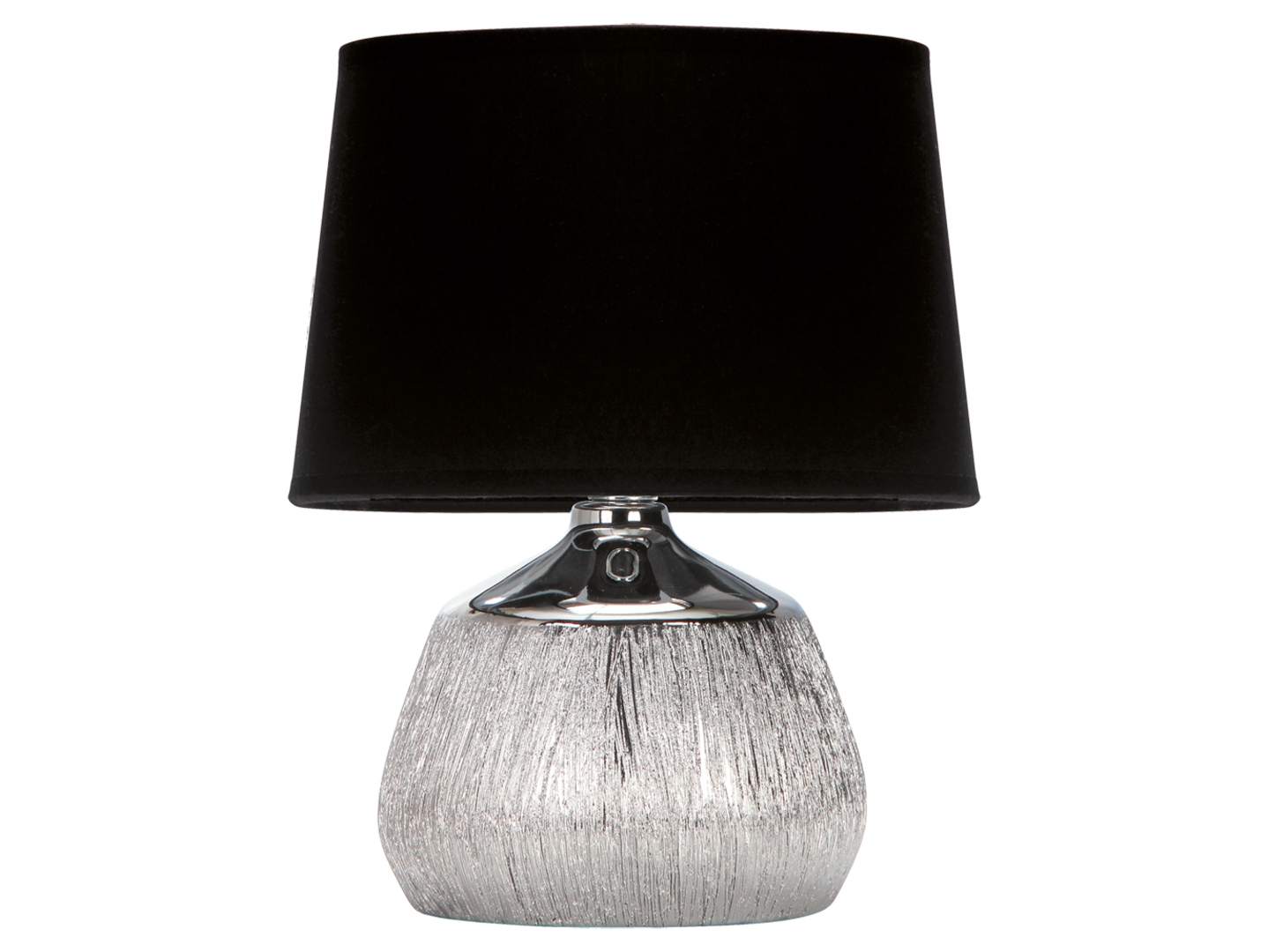 Lampa stołowa Jagoda ceramiczna czarno-srebrna