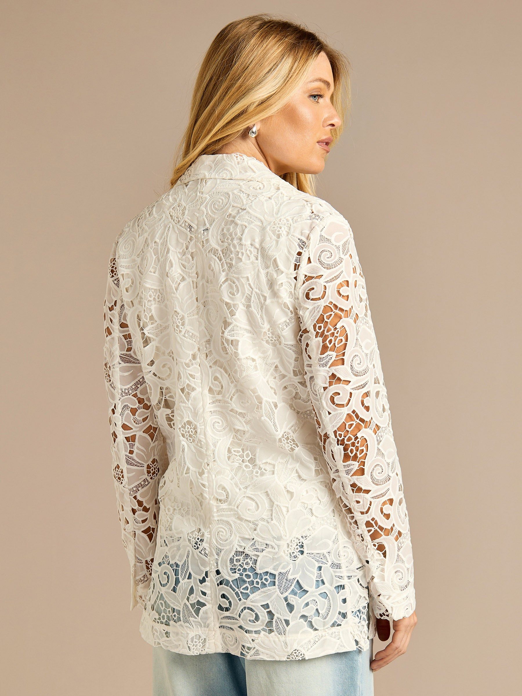 GWD by GEORGE W. DAVIES GWD Paola White Lace Blazer