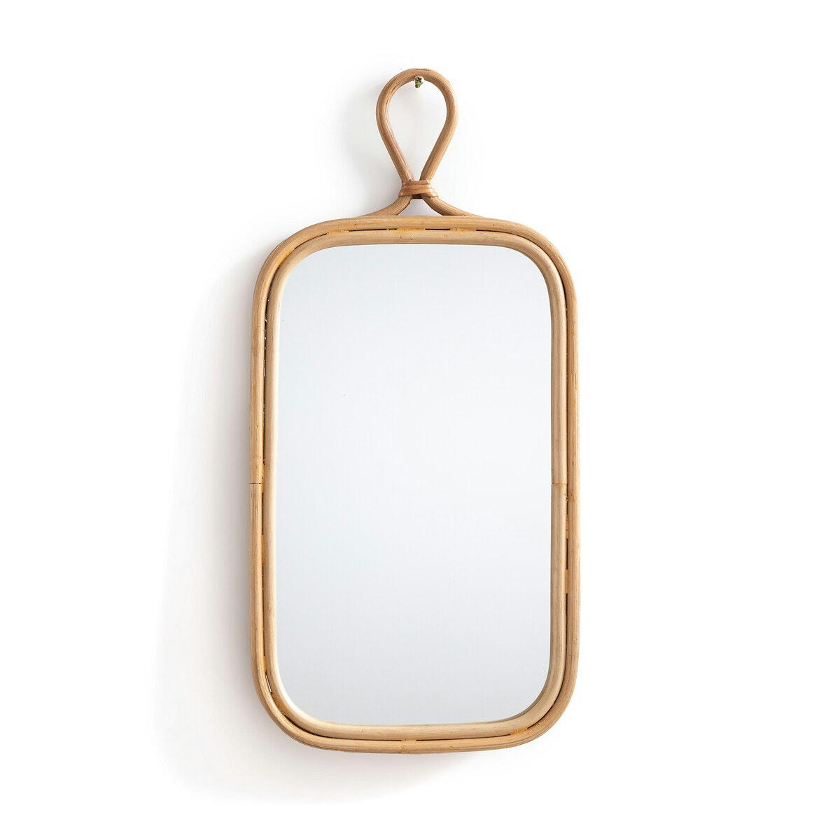 Miroir rectangulaire en rotin 25x53 cm, Nogu