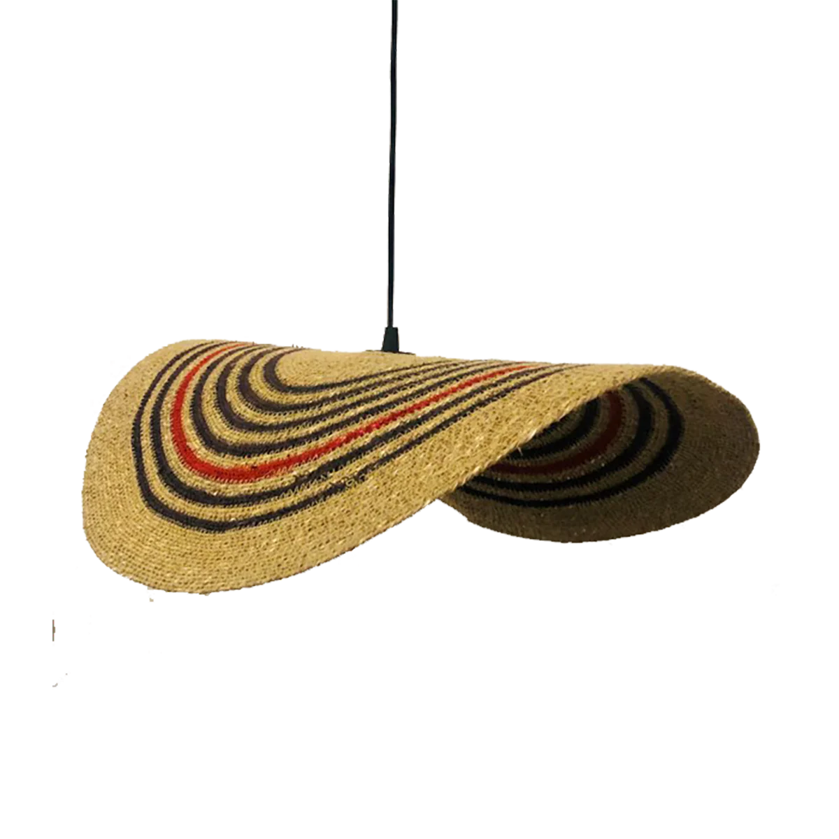 Suspension BAHIA naturel, terre cuite, noir 10 x 58 cm