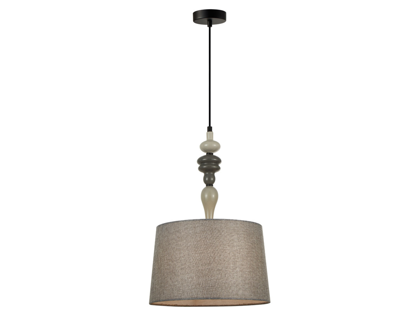 Lampa wisząca Nerom 154 cm metalowa szara