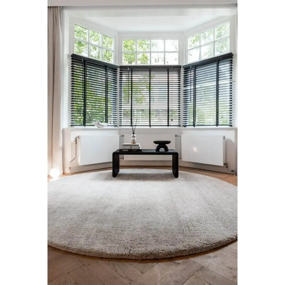 Interieur05 rond berber vloerkleed Nador lichtgrijs - 160 x 160 cm