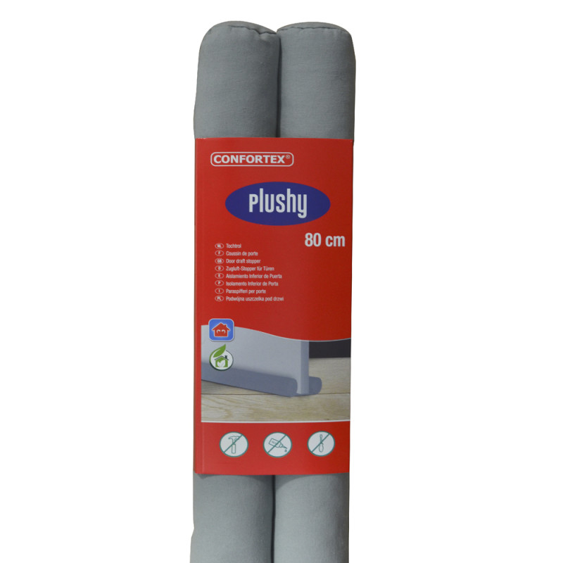 Bas de porte Plushy gris 80 cm CONFORTEX