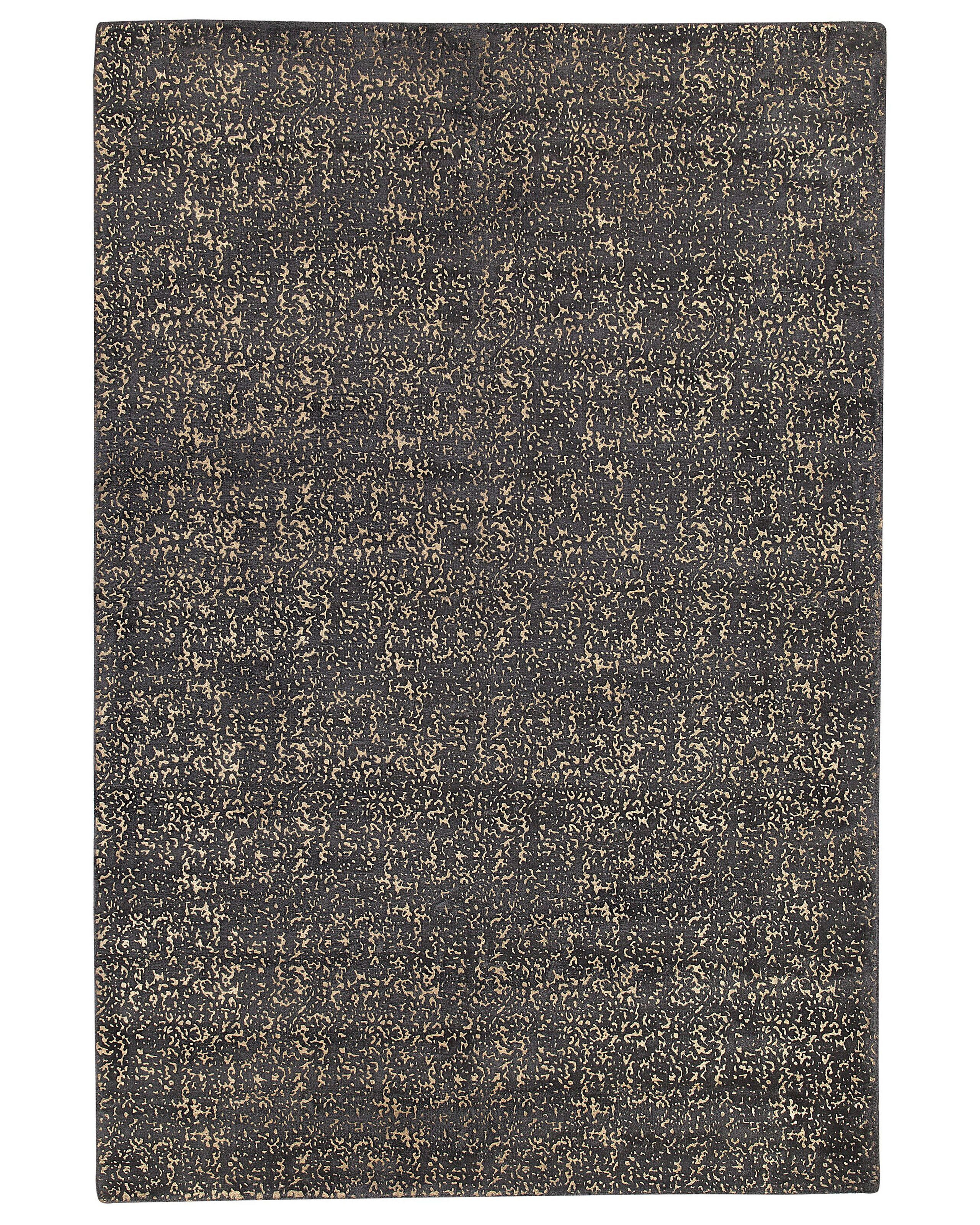 Dywan do salonu 140x200 cm szaro-złoty
