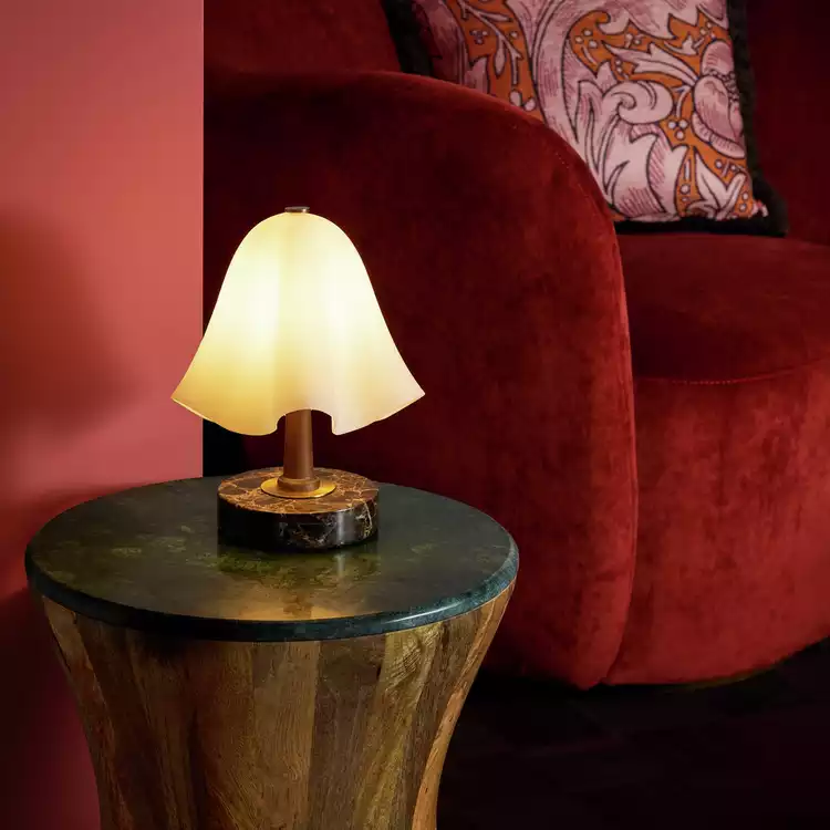 Habitat x Morris & Co. Glass Shade Table Lamp