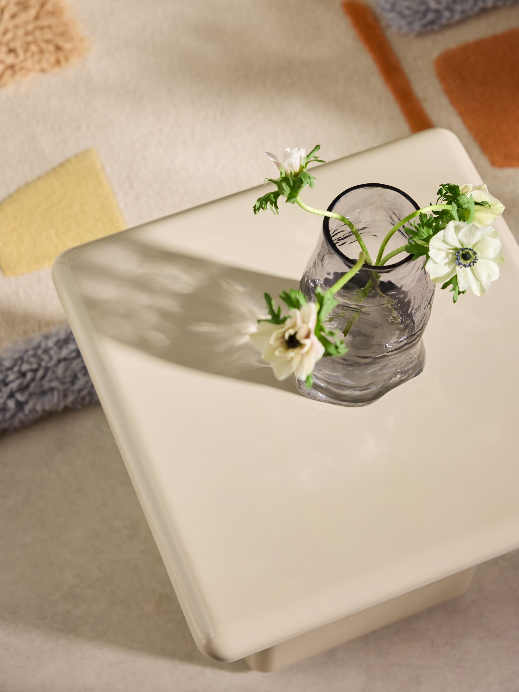 Lacey Side Table in Ecru Natural