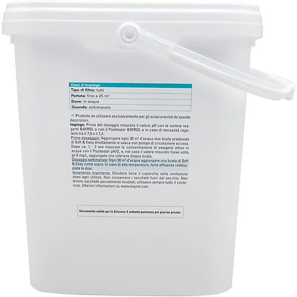 Oxygène actif multiaction Bayrol Soft &Easy sans chlore - 5,04 kg (12 sachets doubles pour 30 m3 chacun) -