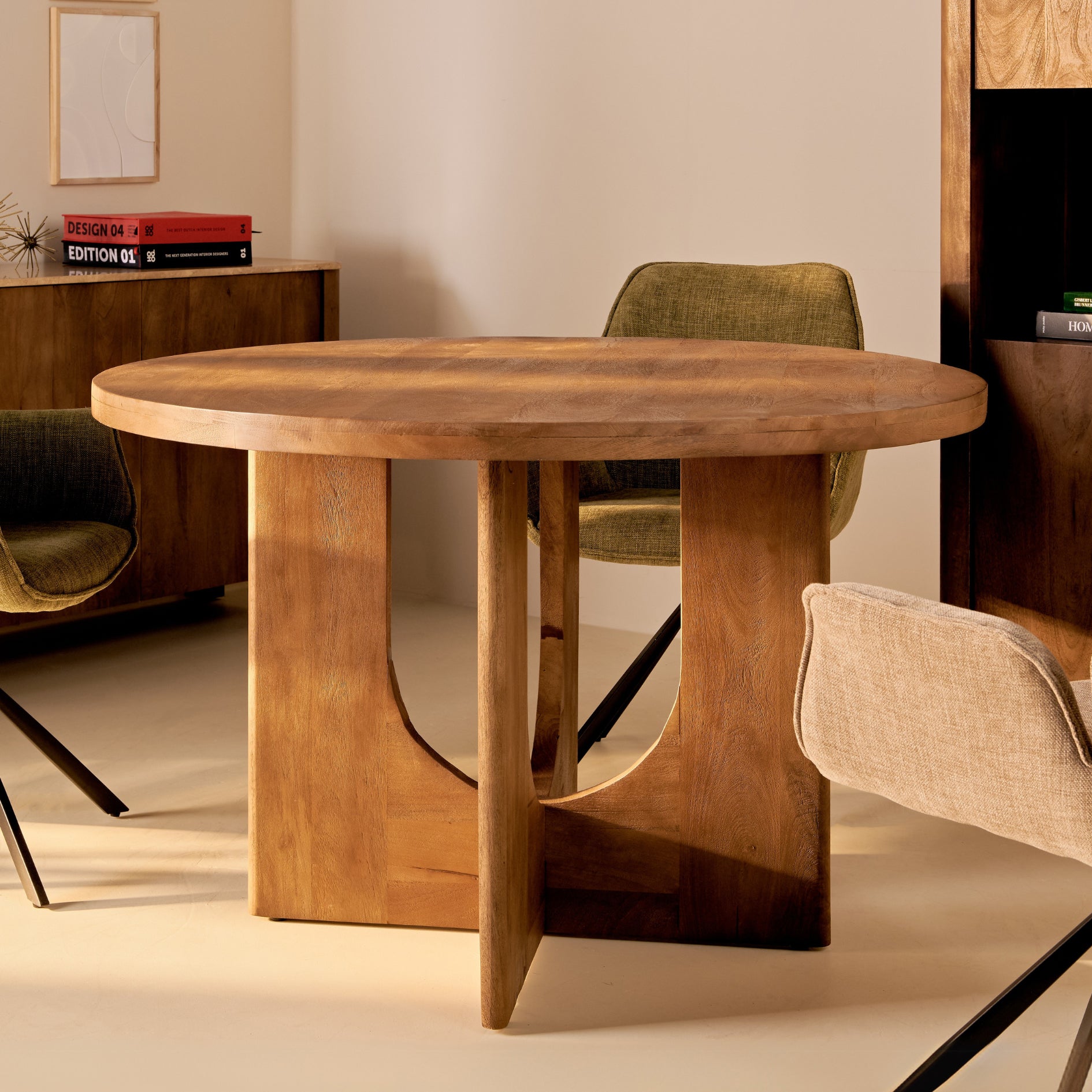 by fonQ Brato Eettafel Ø 120 cm - Mangohout