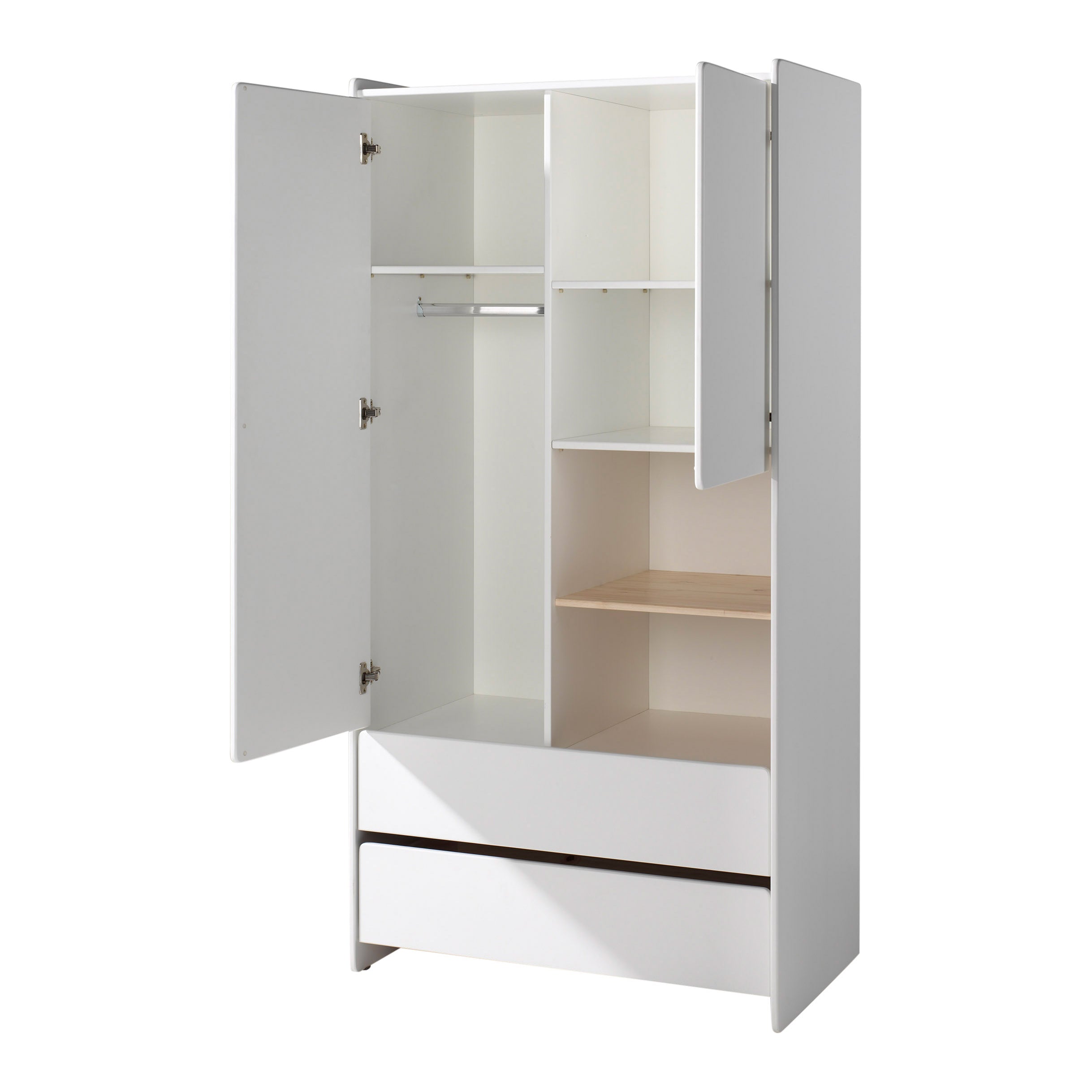 Vipack Kiddy Kledingkast 2-deurs - Wit