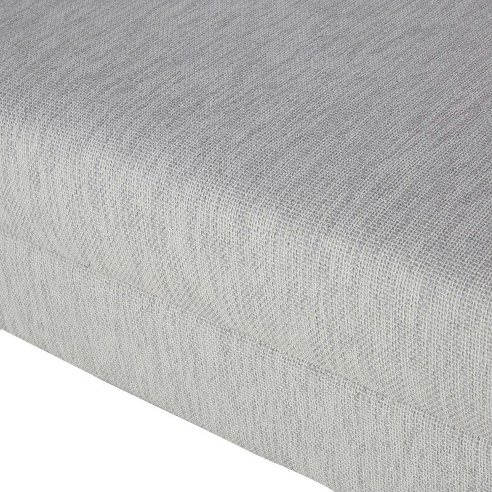 Terence - Pouf pour canapé modulable en textile recyclé gris clair chiné