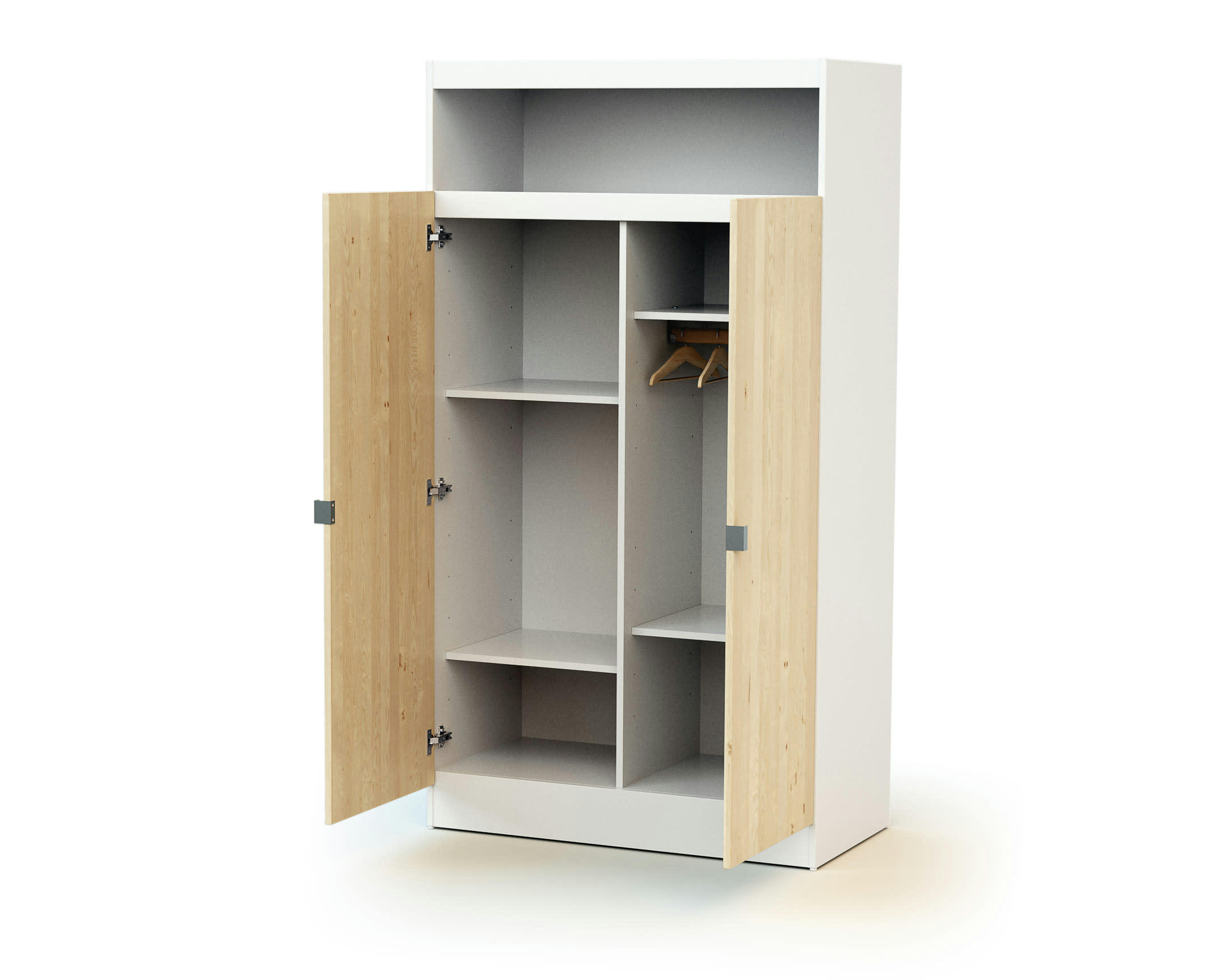 - Armoire blanc et bouleau