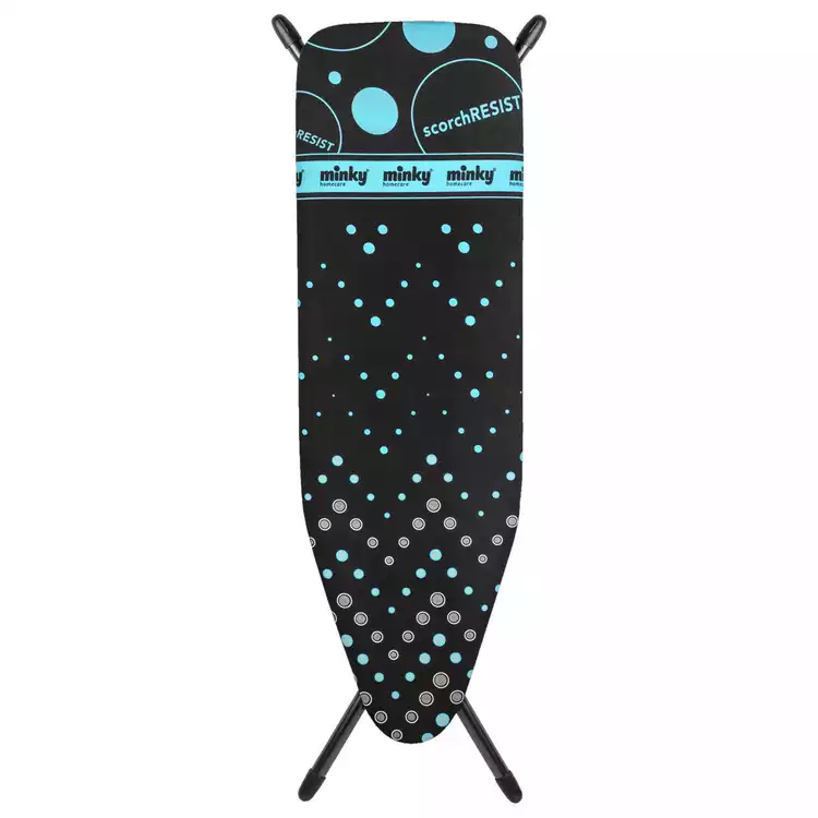 Minky 122x38cm Scorch Resist Ironing Board - Black