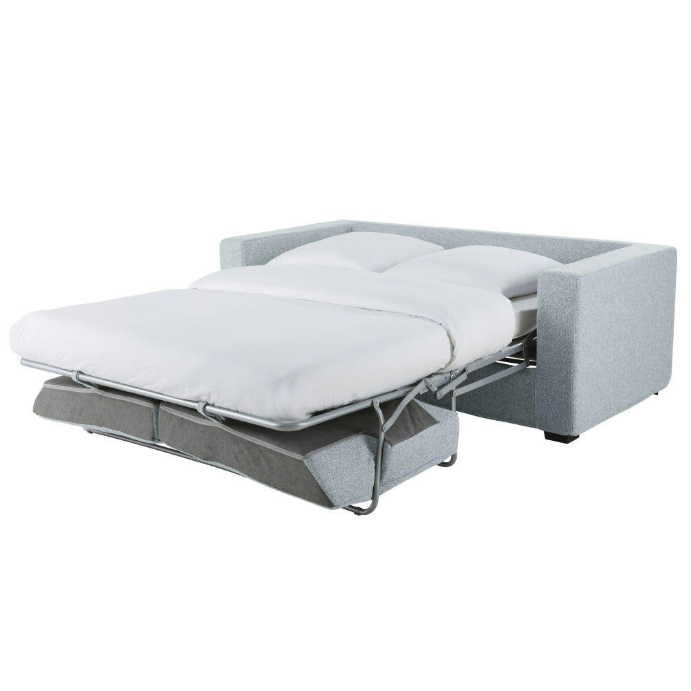 Milano - Canapé convertible 3 places bleu glacier, matelas 12 cm