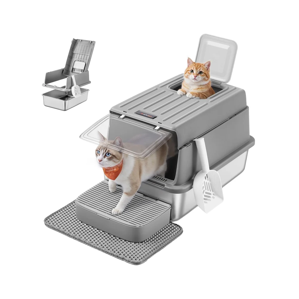 Bac à litière pour chat avec accessoires complets
