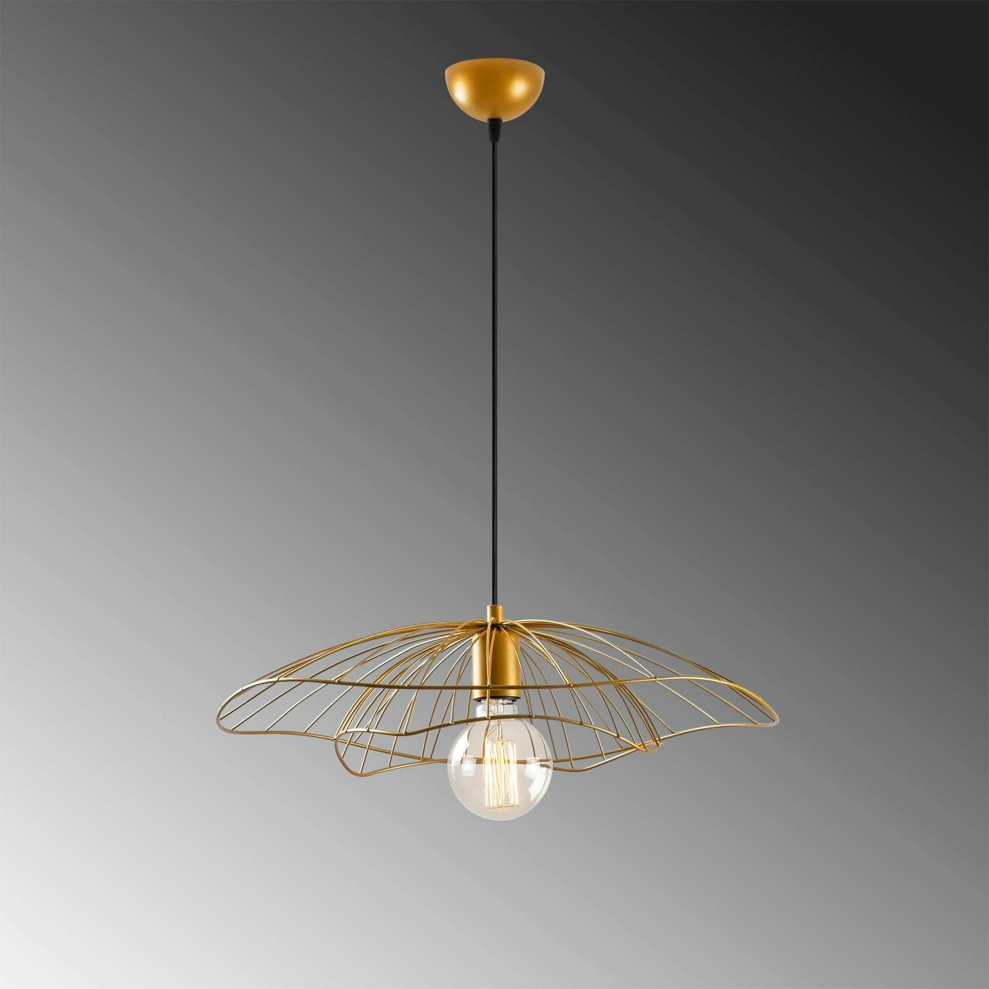 Suspension design métal doré filaire forme fleur SINOP