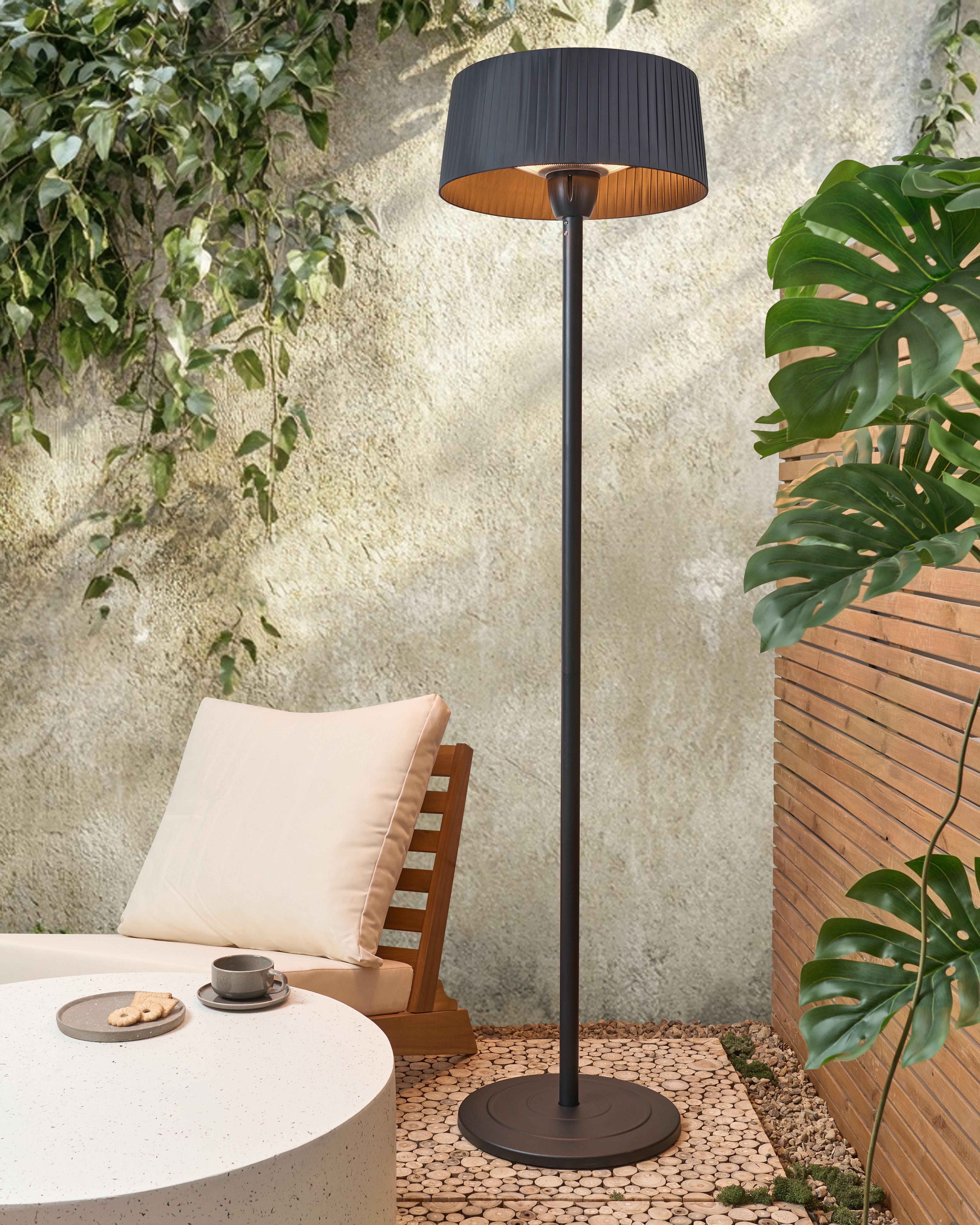 Freestanding Infrared Patio Heater VARAZZE 1500 W Black