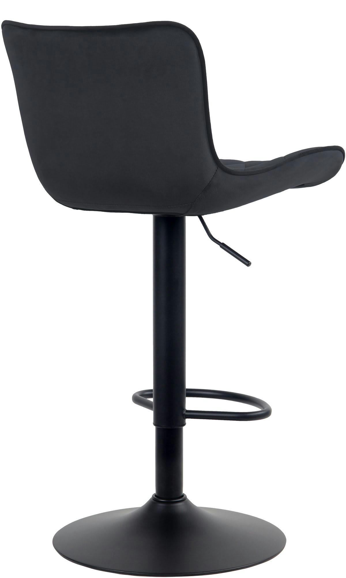 EMMA - Tabouret de bar ajustable pivotant velours Noir