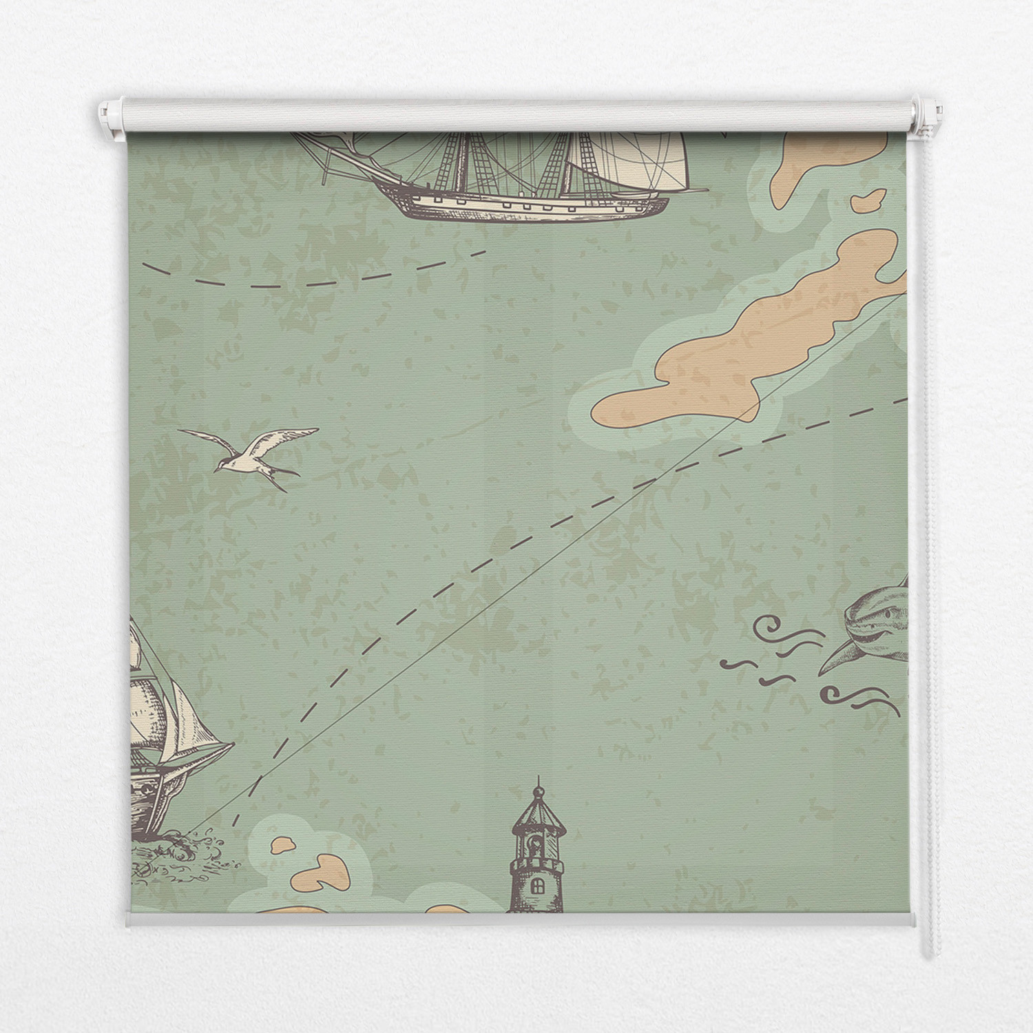 Roleta zaciemniająca wewnętrzna - 50x50 cm - Mapa Oceanu