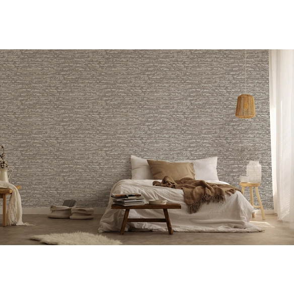 Vliestapete, BxL: 53 x 1005 cm, weiß/grau
