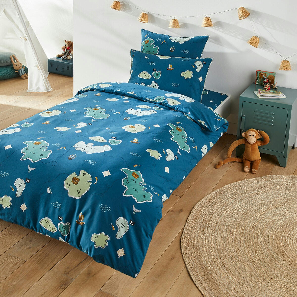 Drap housse enfant en coton, Trezoro